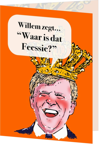 Verjaardagskaart oranje Willem