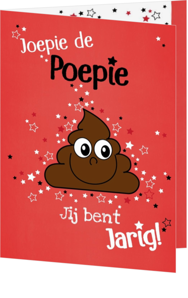 Grappig poepie verjaardag