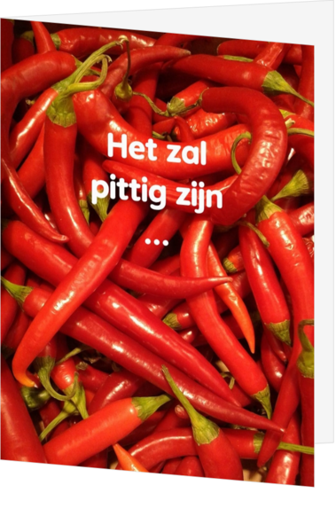 Veel succes, zal pittig zijn!