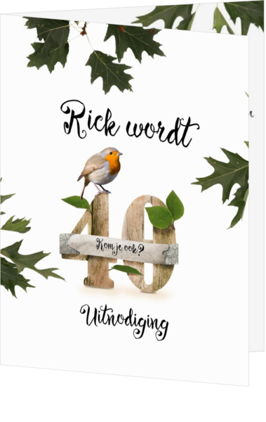 Rick wordt 40 uitnodiging