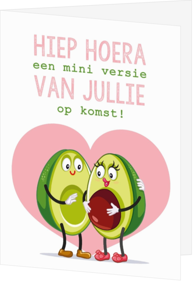 Zwangerschapskaart avocado paar