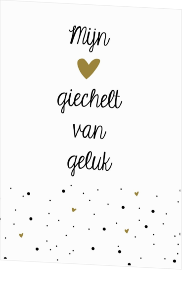 Liefdeskaart Mijn hart giechelt van geluk