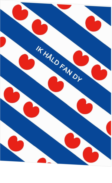 Liefdeskaart friesland vlag frysk kaartsje