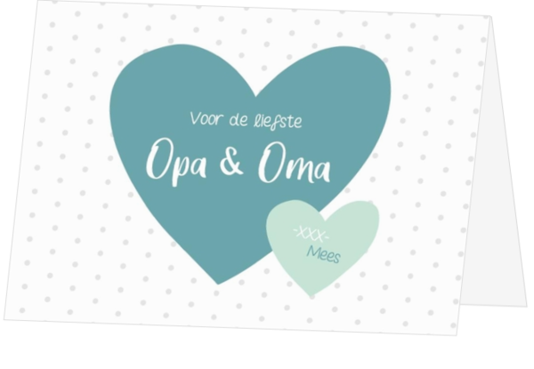 Voor de liefste opa en oma mint