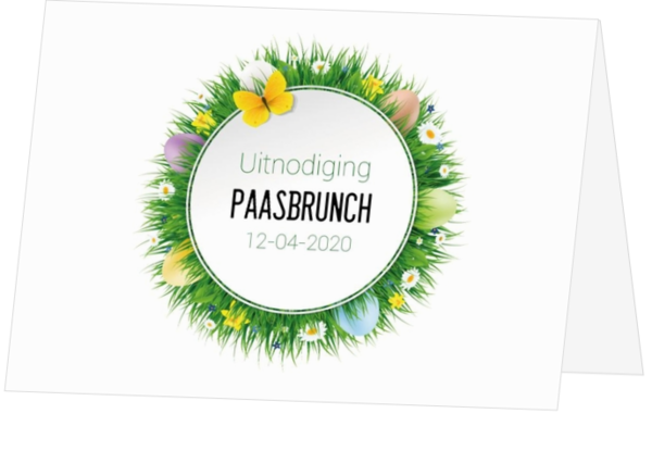 Paaskaart uitnodiging paasbrunch