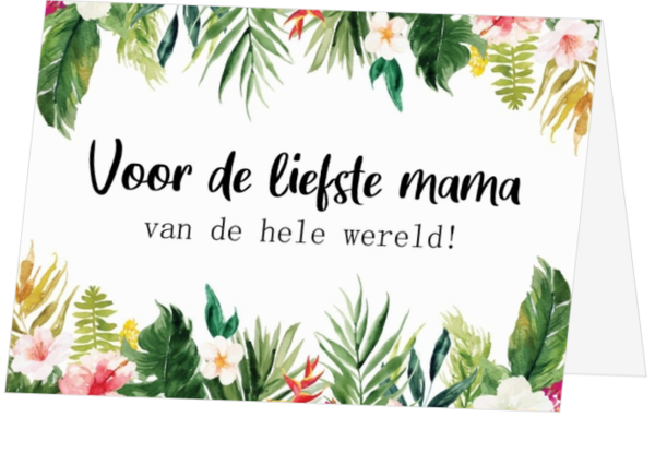 Liefdeskaart mama botanisch