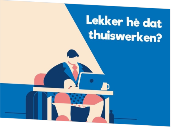 Kaartje voor de thuiswerkende man