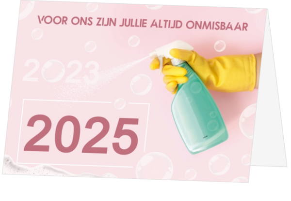 Kerstkaart voor de schoonmaak en cleaning branche