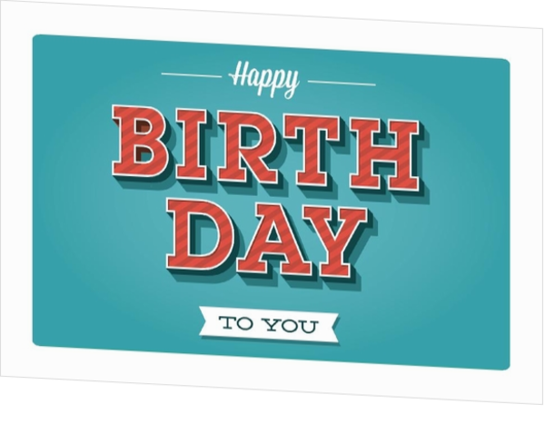 Verjaardagskaart happy birthday to you typografisch