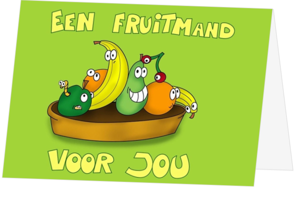 Beterschapskaart fruit fruitmand groen