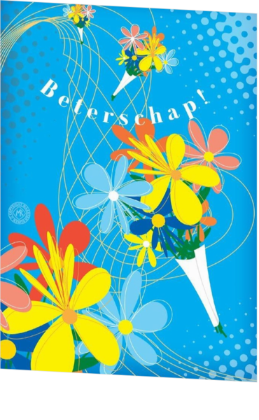 Beterschapskaart bos bloemen beterschap