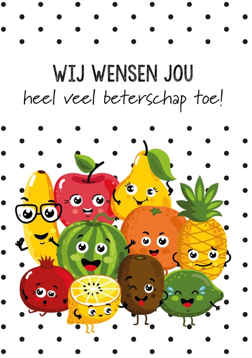 Beterschapskaart familie fruit Voorkant