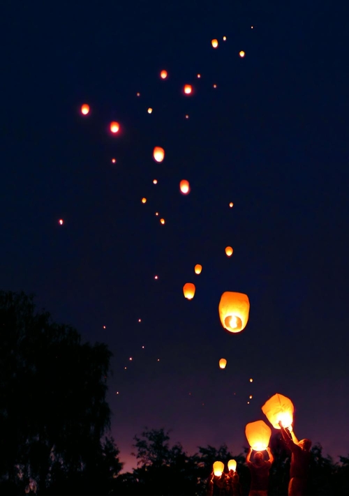 Condoleance kaart wensballonnen hemel Voorkant