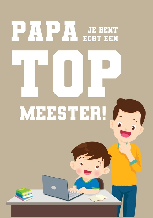 Kaartje voor een TOP papa Voorkant