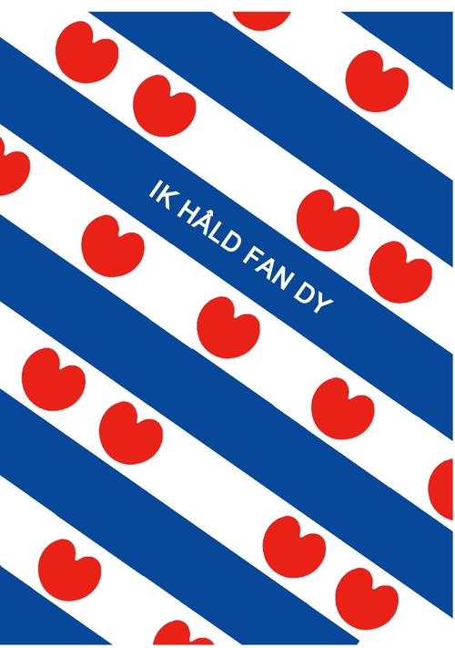 Liefdeskaart friesland vlag frysk kaartsje Voorkant