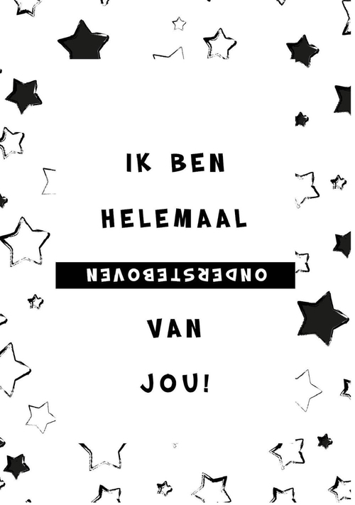 Liefdeskaart ik ben helemaal ondersteboven van jou! Voorkant