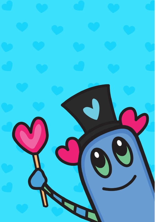 Love doodle candy Voorkant