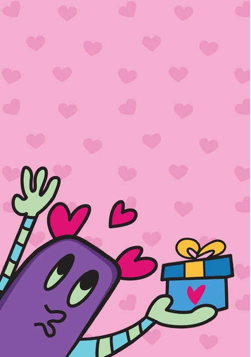 Love doodle gift Voorkant