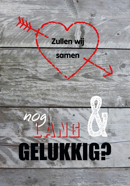 Valentijnskaart hout hart Voorkant