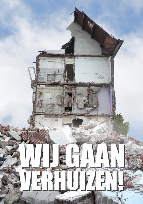 Verhuiskaart wij gaan verhuizen! enkel Voorkant