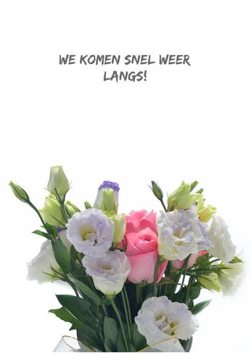 We komen snel weer langs herinnering kaart Voorkant