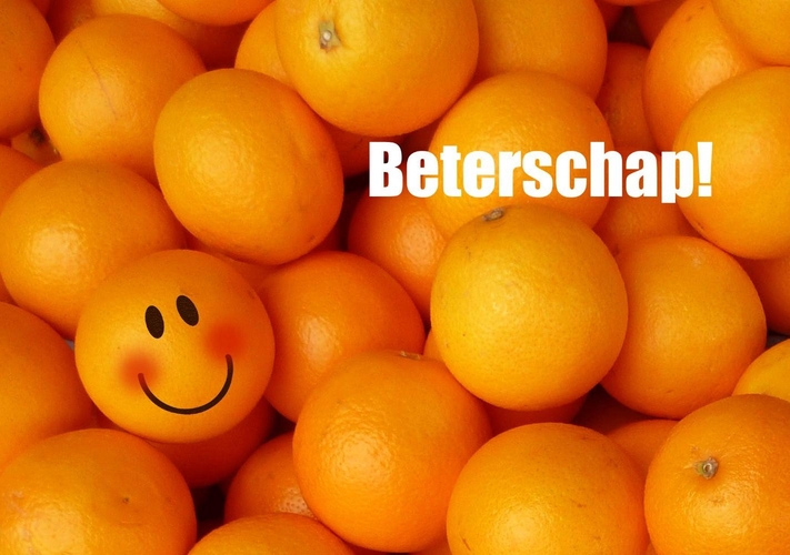 beterschapskaart sinaasappels gezichtje oranje cre16021001 Voorkant