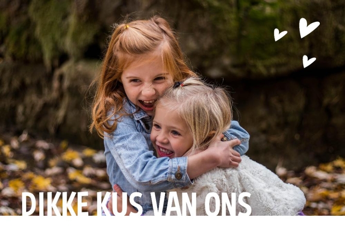 Fotokaart dikke kus van ons Voorkant