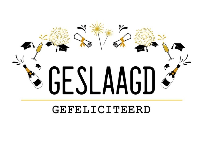 Geslaagd kaart feestelijk Voorkant