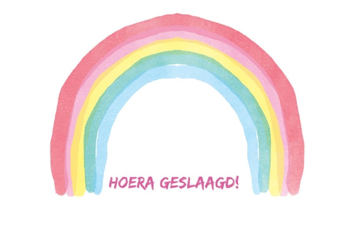 Geslaagd kaart regenboog Voorkant