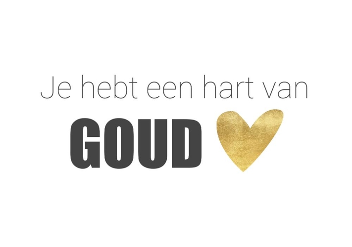 Hart van goud kaart  Voorkant