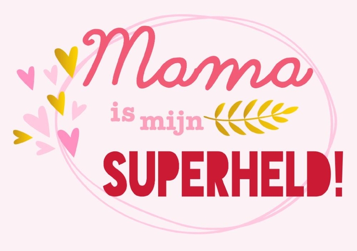 Kaart voor een supermama Voorkant