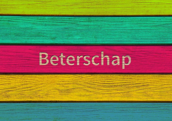 Beterschapskaart kleur hout beterschap Voorkant