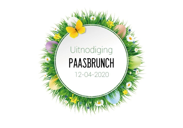 Paaskaart uitnodiging paasbrunch Voorkant