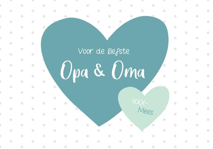 Voor de liefste opa en oma mint Voorkant